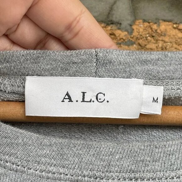 Alc Ruffle Sleeve Grey Sweater medium - Picture 3 of 12